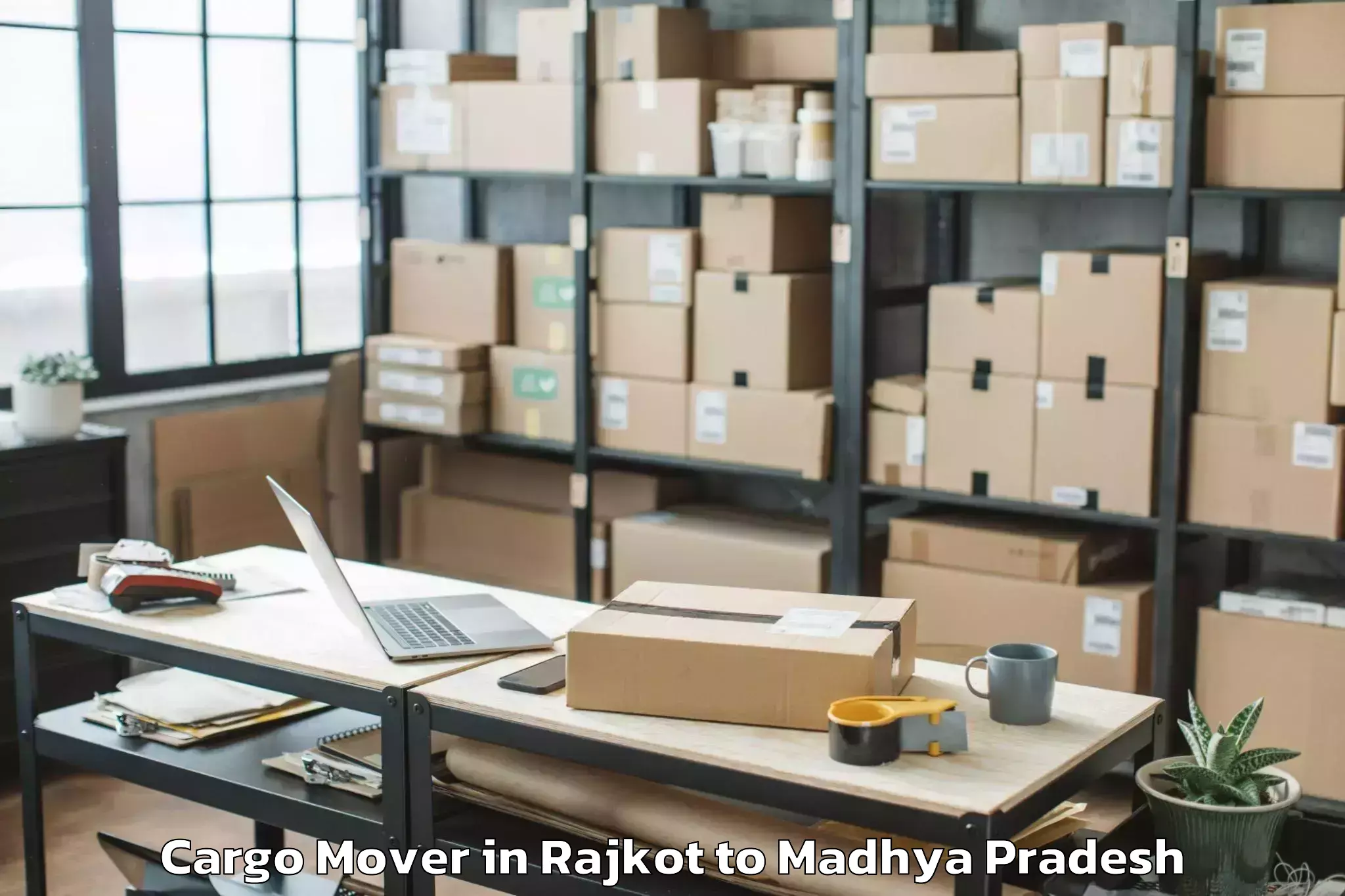 Top Rajkot to Rahatgaon Cargo Mover Available